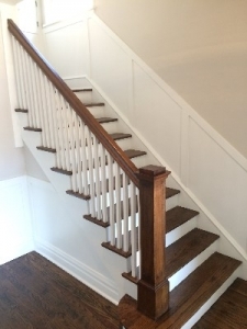 Professional stairway wainscoting